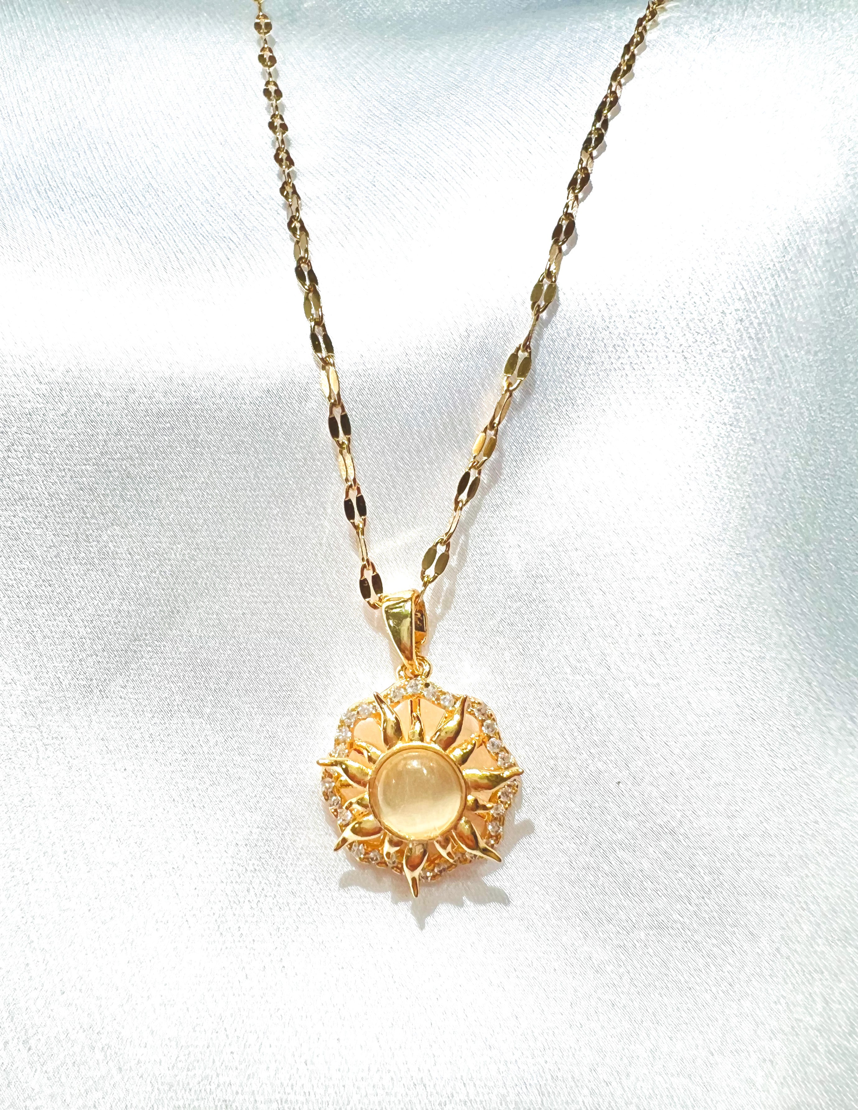 Disney Tangled Sun Crystal Pendant Necklace | Hot Topic